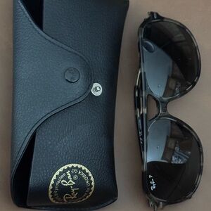 Ray-Ban Black and Brown Sunglasses